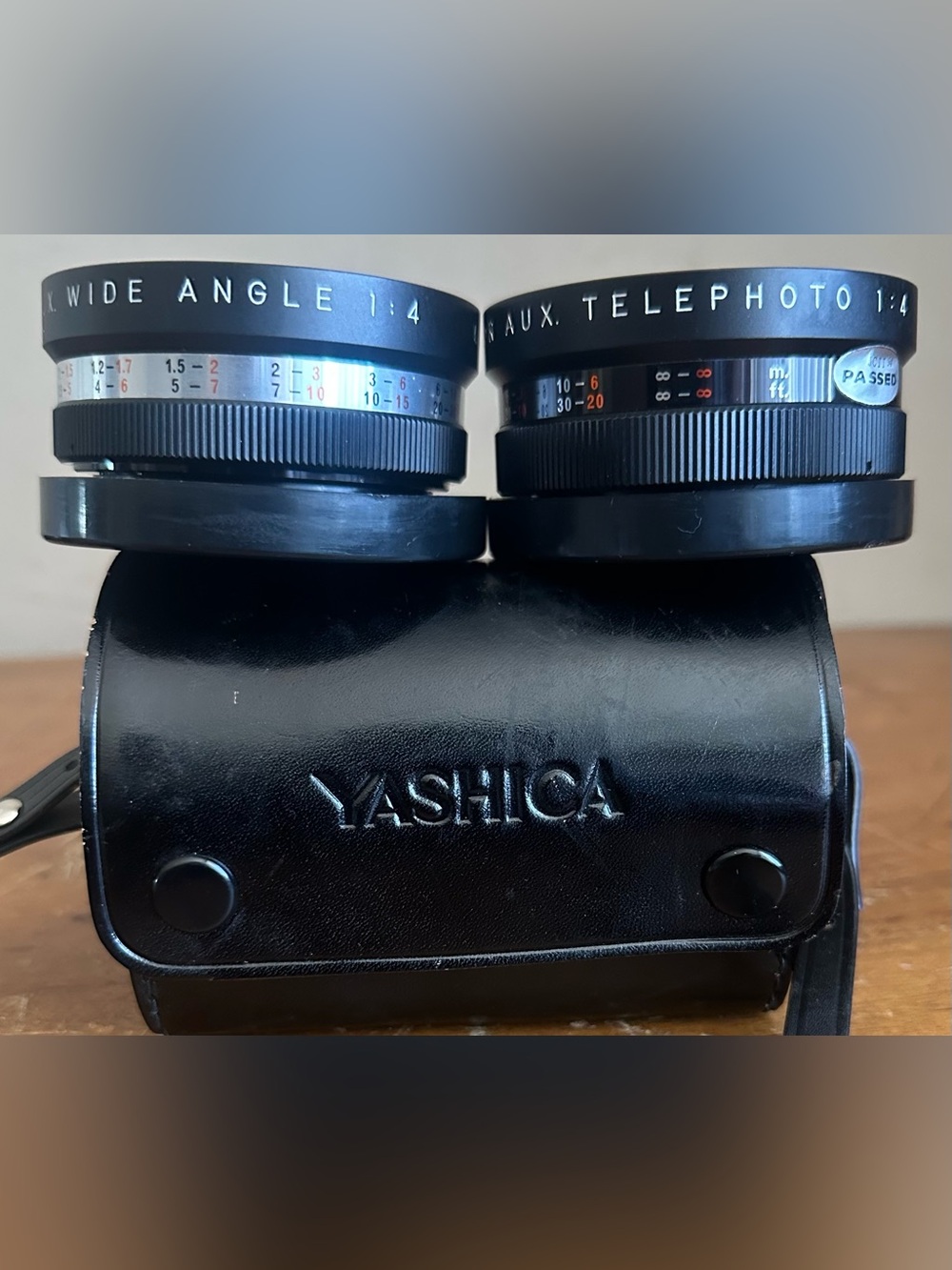 Yashica Yashikor Aux Telephoto & Wide Angle 1:4 Camera Lens Set w/ Case & Finder